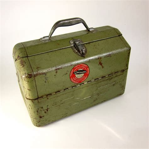 Vintage Green Metal Box 